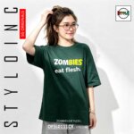 ZOMBIES eat flesh. Cotton Dri-Fit Shirt - Image 14
