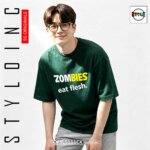 ZOMBIES eat flesh. Cotton Dri-Fit Shirt - Image 9