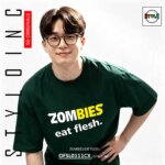ZOMBIES eat flesh. Cotton Dri-Fit Shirt - Image 5